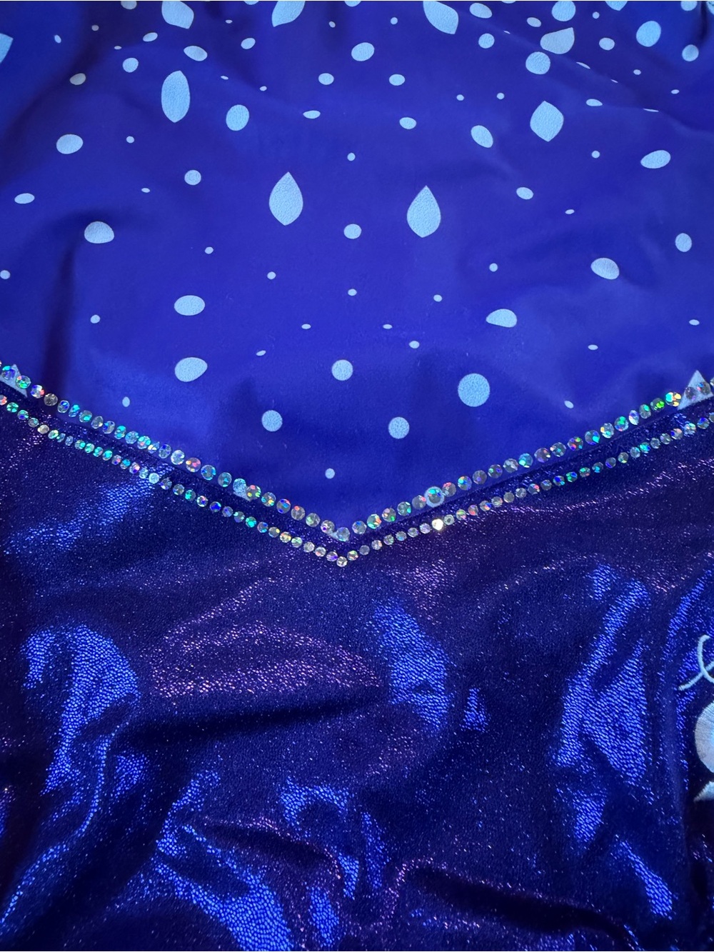 Suni Lee GK Elite Gymnastics leotard purple ombre white teardrops Adult small AS - Picture 5 of 6